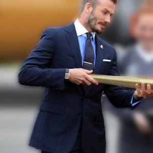David Beckham Navy Suit