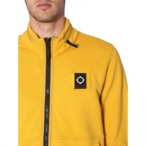 Men’s Yellow Training Zip-up Hooded Sweatshirt